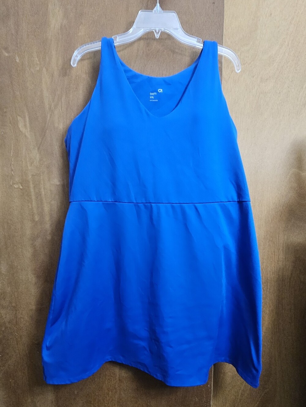 Gap Fit womens blue Active Tank Dress built-in shorts & shelf bra plus XXL - Picture 4 of 11